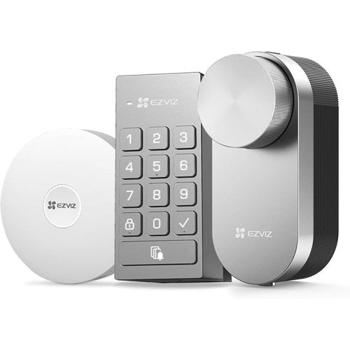Imagen de Ezviz Kit de Seguridad Inteligente CS-DL01/DL01CP/A3-BK Cerradura Multiusuario ZigBee