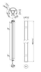 VOGELS PUC 2408 CONNECT-IT POLE 80CM BLACK BLACK (PUC2408B) - imagen 2