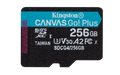 Kingston Technology 256 GB microSDXC Canvas Go Plus Gen4 200R A2 U3 Paquete individual sin ADP - imagen 1