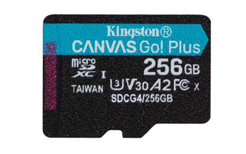 Kingston Technology 256 GB microSDXC Canvas Go Plus Gen4 200R A2 U3 Paquete individual sin ADP - imagen 1