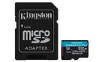 Kingston Technology Tarjeta microSDXC Canvas Go Plus Gen4 de 512 GB, 200 MB/s, A2 U3 V30 y adaptador - imagen 1