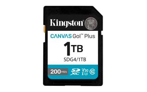 Kingston Technology 1TB SDXC Canvas Go Plus Gen4 200MB/s C10 UHS-I U3 V30 - imagen 1