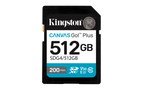 Kingston Technology 512GB SDXC Canvas Go Plus Gen4 200MB/s C10 UHS-I U3 V30 - imagen 1