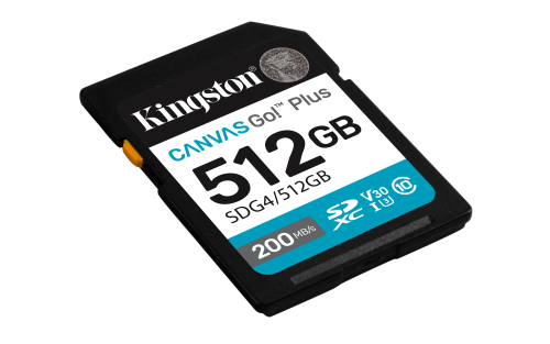 Kingston Technology 512GB SDXC Canvas Go Plus Gen4 200MB/s C10 UHS-I U3 V30 - imagen 2