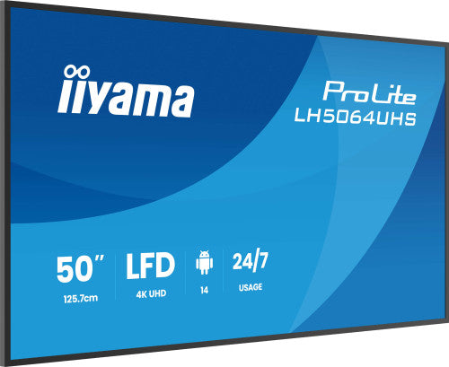 Iiyama MONITOR IIYAMA 75" 3840X2160, UHD VA DLED PANEL, HAZE 25% 500CD/M², LANDSCAPE AND PORTRAIT, SPEAKERS 2X 10W, 2X HDMIX 1X USB-C , USB 2.0 X2, WIFI, LAN, MEDIA PLAY USB PORT, CONTROL LAN / RS232C, IISIGNAGE2 (CMS/DMS), IISHARE (CAST), IICONTROL (DMS) - imagen 3