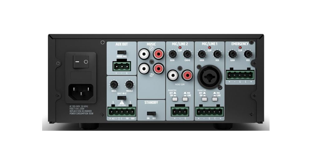 LD SYSTEMS INTEGRATION SERIE IMA (LDIMA240) INSTALLATION MIXING AMPLIFIER 240W 4 OHMS /100V/70V WARRANTY 5 YEARS (PU6) - imagen 2