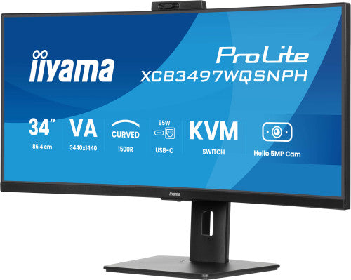 Iiyama MONITOR IIYAMA VA, 2H 1DP,DOCK, KVM, 95W, 5MP HELLO - imagen 1