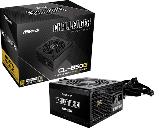Asrock Challenger CL-850G unidad de fuente de alimentación 850 W 20+4 pin ATX ATX Negro - imagen 1