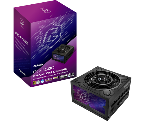 Asrock Phantom Gaming PG-850G unidad de fuente de alimentación 850 W 20+4 pin ATX ATX Negro - imagen 1