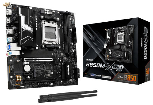 ASRock PLACA ASROCK B850M-X WIFI R2.0,AMD,AM5,B850,2DDR5,128GB,1HDMI+1DP,4SATA3,2.5GBLAN,WIFI6E+BT5.2,5USB3.2+2USB TYPE-C,MATX