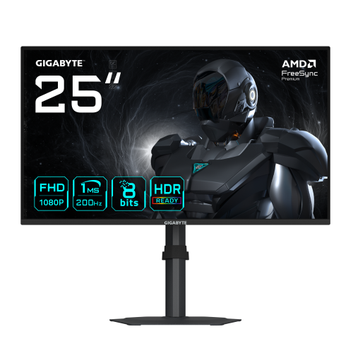 GIGABYTE G25F2 Monitor Gaming 24,5" FHD – 1920 x 1080, 200Hz, 1ms, 300 cd/m², DisplayHDR 10, HDMI 2.0, DisplayPort 1.4 - imagen 1
