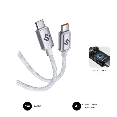 SUBBLIM CABLE OPTIMUS 60W C-C 1m WHITE - imagen 1
