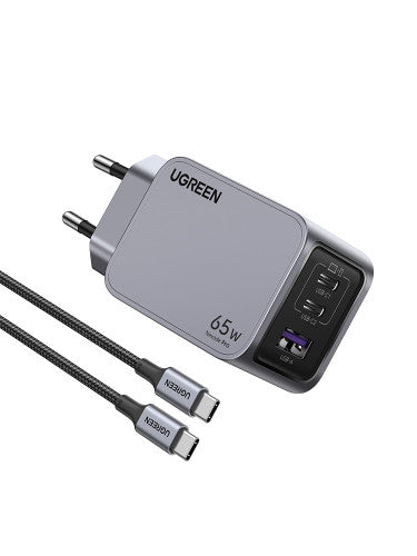 Ugreen 25871 cargador de dispositivo móvil Universal Gris Corriente alterna Carga rápida Interior - imagen 1