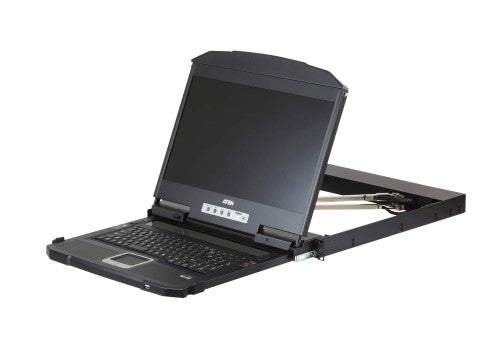 Imagen de ATEN CL3800NW consola de rack 47 cm (18.5") 1920 x 1080 Pixeles Metal, Plástico Negro 1U
