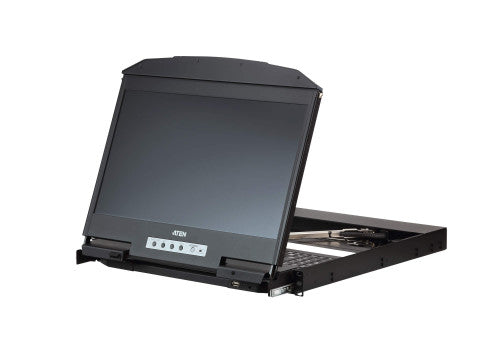 ATEN CL3800NW consola de rack 47 cm (18.5") 1920 x 1080 Pixeles Metal, Plástico Negro 1U - imagen 2