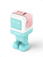 Ugreen Uno RG 65W 3-Port GaN Fast Charger pink blue Ordenador portátil, Teléfono móvil, Portátil, Tableta, Teléfono Azul Corriente alterna Carga rápida Interior - imagen 1