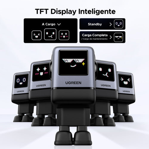Ugreen 45515B cargador de dispositivo móvil Ordenador portátil, Teléfono móvil, Portátil, Batería portátil, Teléfono Gris Corriente alterna Carga rápida Interior - imagen 3