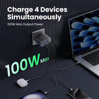 Ugreen Nexode S 100W 4-Port GaN Fast Charger EU gray Ordenador portátil, Teléfono móvil, Portátil, Batería portátil, Tableta Gris Corriente alterna Interior - imagen 2
