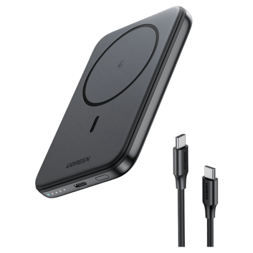 Ugreen 25207 batería externa 5000 mAh Cargador inalámbrico Negro - imagen 1