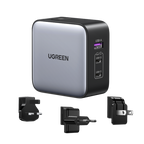 Ugreen 65W Nexode GaN Auriculares, Teléfono móvil, Portátil, Reloj inteligente, Tableta Gris USB Carga rápida Interior - imagen 1