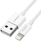 Ugreen cable USB 2.0 A lightning 2m, 5V/2.4A iPhone 7 / 7plus / 6S/ 6 / 6 Plus, iPhone 5s/5c/5, iPad Mini/Mini 2, iPad 1 m Blanco - imagen 1