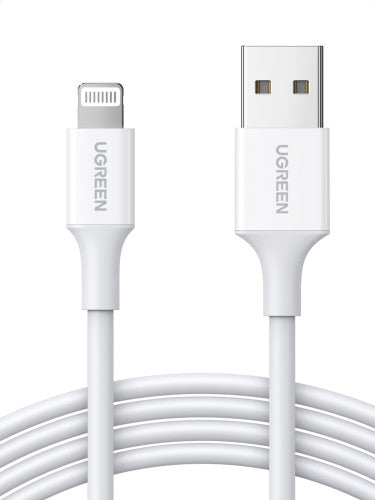 Ugreen cable USB 2.0 A lightning 2m, 5V/2.4A iPhone 7 / 7plus / 6S/ 6 / 6 Plus, iPhone 5s/5c/5, iPad Mini/Mini 2, iPad 1 m Blanco - imagen 2