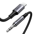 Ugreen 70509 cable de teléfono móvil Plata 1 m 3,5mm Lightning - imagen 1