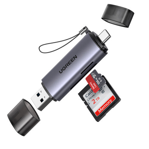 Ugreen 50706 lector de tarjeta USB/Micro-USB Plata - imagen 2