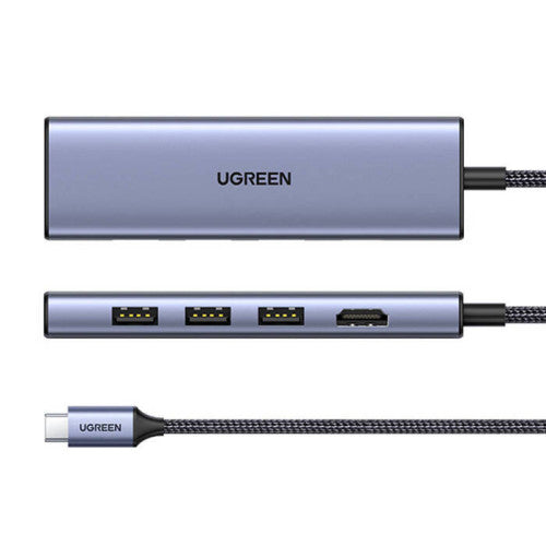 Ugreen 20956A hub de interfaz USB Tipo C 5000 Mbit/s Plata - imagen 1