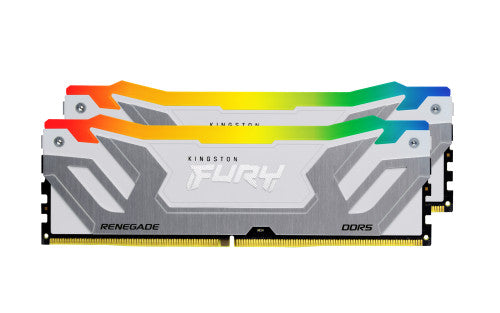 Kingston MEMORIA KINGSTON 48GB 8400MT/S DDR5 CL40 CUDIMM (KIT OF 2) FURY RENEGADE RGB WHITE XMP - KF584CU40RWAK2-48 - imagen 2