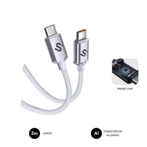 SUBBLIM CABLE OPTIMUS 60W C-C 2m WHITE - imagen 1