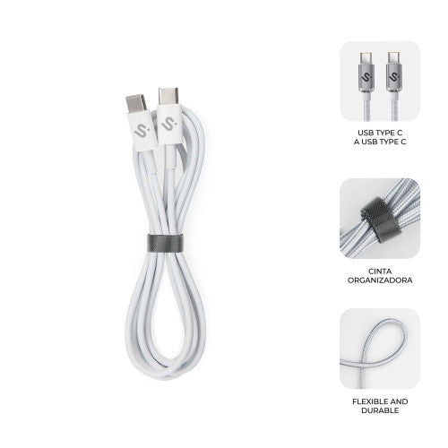 SUBBLIM CABLE PLUS 100W C-C 2m WHITE - imagen 3