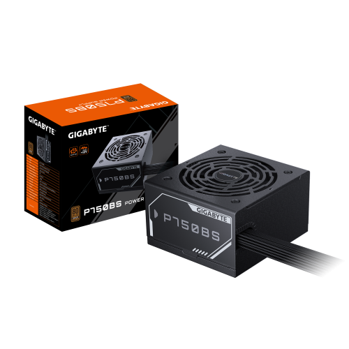 GIGABYTE P750BS Fuente de Alimentación - PCI-E 6+2 Pin x 4, 80 PLUS Bronze, Ventilador de 120 mm, Compatible con ATX, Enchufe EU - imagen 1