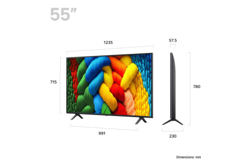 LG NanoCell AI 55NANO80A6B 139,7 cm (55") 4K Ultra HD Smart TV Wifi Negro - imagen 2