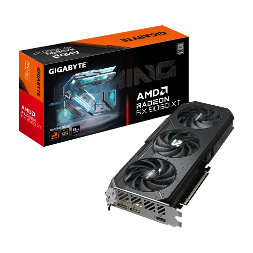 GIGABYTE Radeon RX 9060 XT GAMING OC 8G Tarjeta Gráfica - 8GB GDDR6, 128bit, PCI-E 5.0, 3320 MHz Frecuencia del núcleo, 2 x DisplayPort, 1 x HDMI, GV-R9060XTGAMING OC-8GD - imagen 1