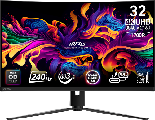 MSI MPG 321CURX QD-OLED pantalla para PC 80 cm (31.5") 3840 x 2160 Pixeles 4K Ultra HD Negro - imagen 1