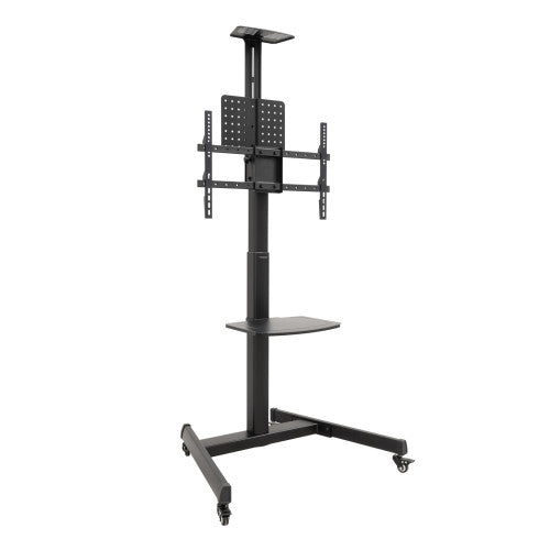 TooQ “COMETA” Soporte de Suelo con Ruedas con Regulación de Altura para Pantallas 37"- 70", Rotación 90°, Negro - imagen 1