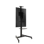 TooQ “COMETA” Soporte de Suelo con Ruedas con Regulación de Altura para Pantallas 37"- 70", Rotación 90°, Negro - imagen 3