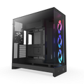 NZXT CAJA NZXT H9 FLOW RGB (2025) DUAL-CHAMBER MID-TOWER CASE W/ RGB FANS - ALL BLACK