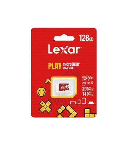 LEXAR 128GB PLAY MICROSDXC™ UHS-I CARDS, UP TO 205MB/S READ, 140MB/S WRITE, C10 A2 V30 U3 - imagen 1