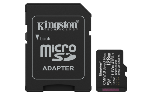 Kingston Technology 128GB microSDXC Canvas Select Plus Gen3 150MB/s A1 (Incluye adaptador de SD) - imagen 1