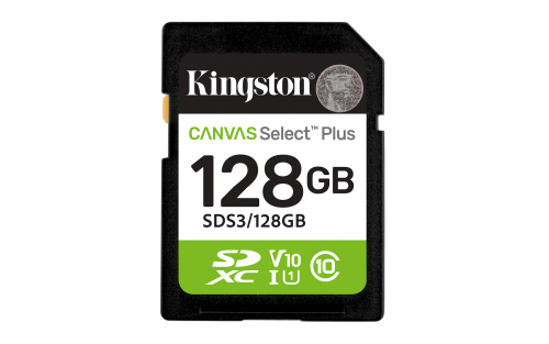 Kingston Technology 128 GB SDXC Canvas Select Plus Gen3 150 MB/s C10 UHS-I U1 V10 - imagen 1