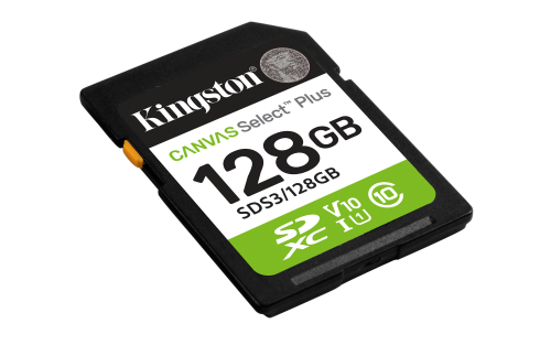 Kingston Technology 128 GB SDXC Canvas Select Plus Gen3 150 MB/s C10 UHS-I U1 V10 - imagen 2