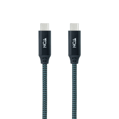 Nanocable Cable USB 3.2 Gen2x2 20Gbps 5A/100W 4K/60Hz USB-C/M-USB-C/M, Gris/Negro, 0.5 m - imagen 2