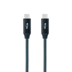 Nanocable Cable USB 3.2 Gen2x2 20Gbps 5A/100W 4K/60Hz USB-C/M-USB-C/M, Gris/Negro, 1 m - imagen 2