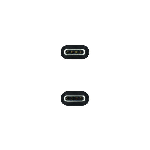 Nanocable Cable USB 3.2 Gen2x2 20Gbps 5A/100W 4K/60Hz USB-C/M-USB-C/M, Gris/Negro, 1 m - imagen 3