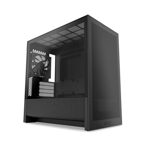 NZXT CAJA NZXT H3 FLOW (2025) MICRO-ATX MID-TOWER CASE - ALL BLACK COLOR