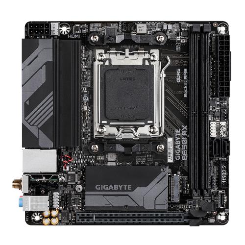 GIGABYTE B650I AX Placa base - AMD Ryzen serie 9000, VRM de 5+2+1 fases, hasta 6400 MHz DDR5 (OC), 1xPCIe 4.0 M.2, LAN 2,5 GbE, WIFI 6E, USB 3.2 Gen 2 - imagen 2
