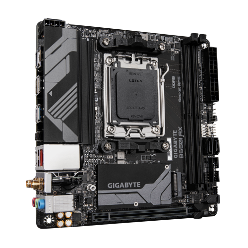 GIGABYTE B650I AX Placa base - AMD Ryzen serie 9000, VRM de 5+2+1 fases, hasta 6400 MHz DDR5 (OC), 1xPCIe 4.0 M.2, LAN 2,5 GbE, WIFI 6E, USB 3.2 Gen 2 - imagen 3
