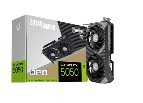 Zotac VGA ZOTAC RTX 5050 TWING EDGE OC 8GB,NV,RTX5050,8GB,GDDR6,128BIT,1HDMI+3DP,2 VENTILADORES (ZT-B50500H-10M) - imagen 1